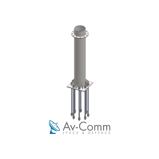 10.75″ (273.0mm) O.D. SCH 80 (COLLAR) King Post Pedestal Mount