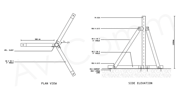 76mm Heavy Duty Tripod Mount - Image 3