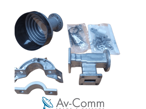 CPI 50 Degree Ku-Band Feedhorn with OMT & Bracket Assembly