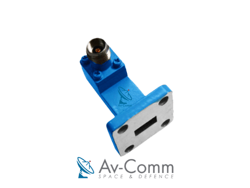 WR62 Waveguide to Coax Adapter with N Type Connector
