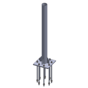 4.50" (114.3mm) O.D. King Post Pedestal Mount