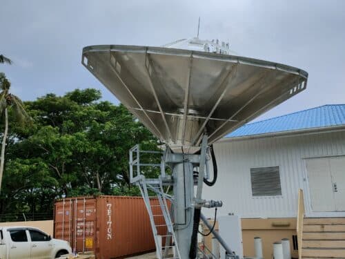 a satellite dish in Port Villa