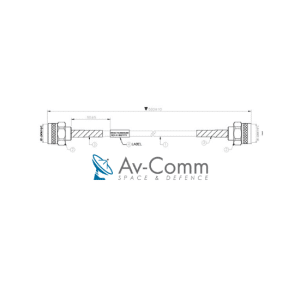 Kymeta Cable, 3W22, 500mm, LMR-195, IP67, N Male to N Male